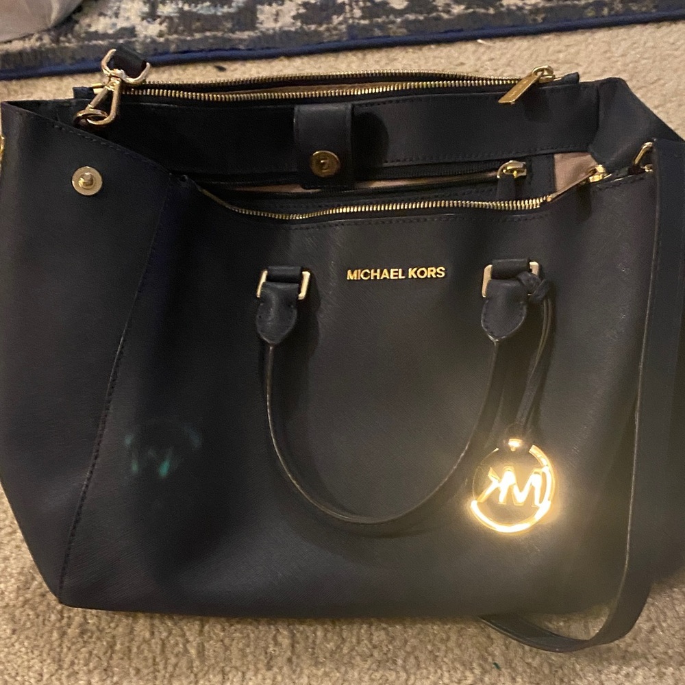 Michael Kors Navy Blue Tote Bag